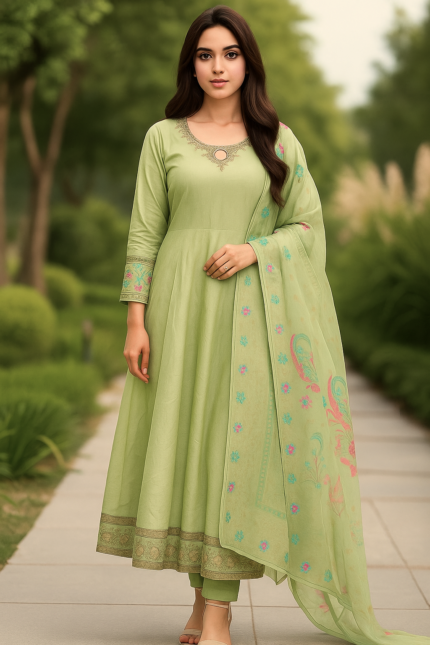 3 Piece Lawn Embroidery Frock