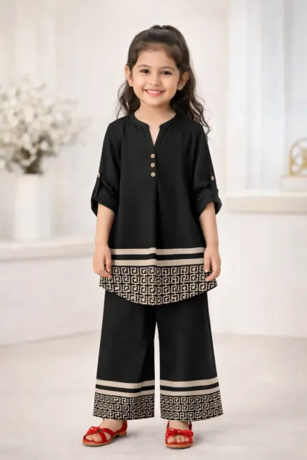 Girls Co Ord Set Embroidered